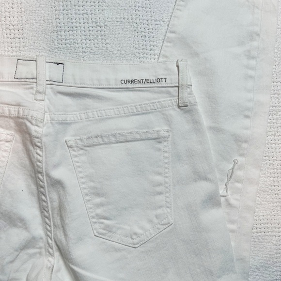 NWT Current Elliott Stiletto Sugar Knee Destroy Raw Hem Jeans - Picture 6 of 10